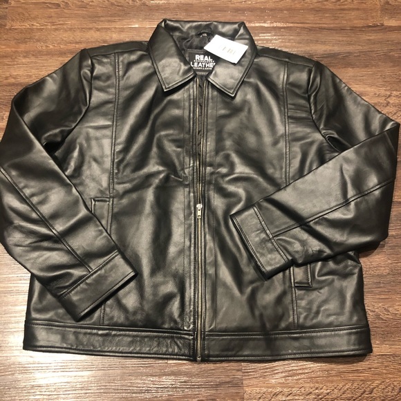 👑 Jose Men Real Leather Black Jacket G92 - Picture 3 of 5